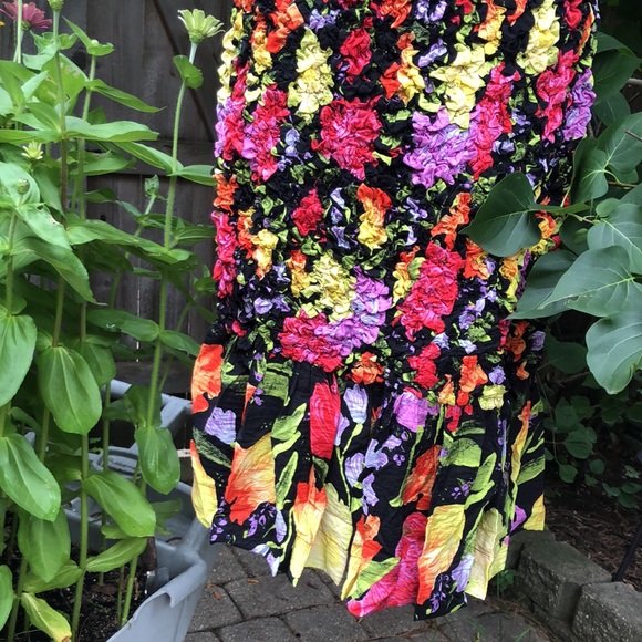 Yukiko Noritake Square-Neck Pebble-Smocked S/M Anthro TTS - Picture 6 of 11